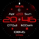 Alpha Dark digital watch face