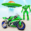 Spaceship Robot Bike Game 3d